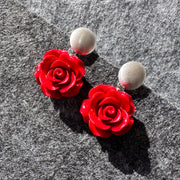 Aros Rosa con Semi Esfera de Plata